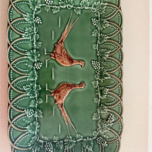 Bordallo Pinheiro Woods Small Rectangular Pheasant Platter - Picture 3 of 4